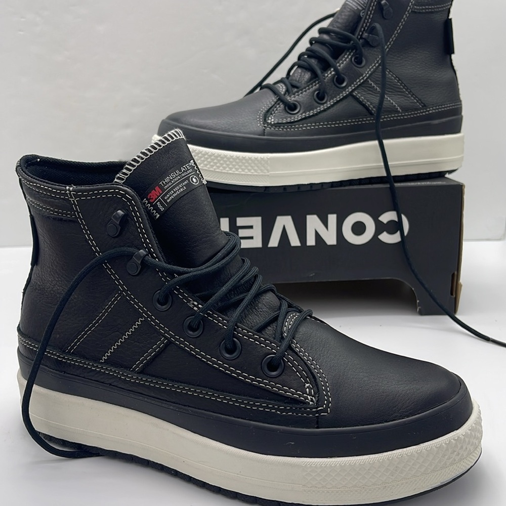 Converse WMNS Leather High-Tops A08555C CTAS EQUIP WP HI
BLACK/BLACK/VINTAGE WHT - Picture 14 of 16